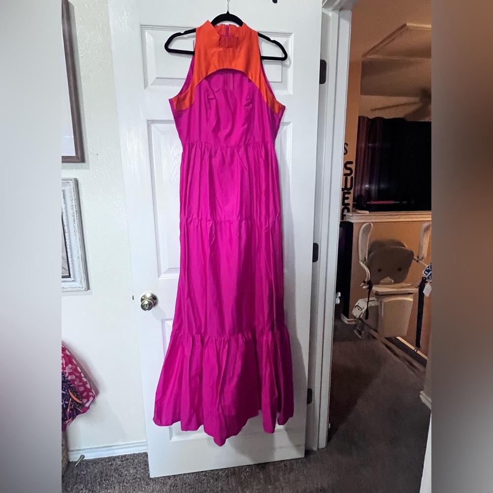 Pink Tiered Ruffled Maxi Sundress